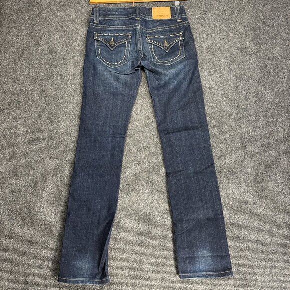 Vigoss Jeans Womens 26  Cotton Stretch Embellished Flap Pockets Medium Wash - Picture 8 of 10